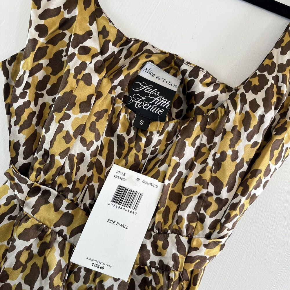 New With Tags ($198) Saks Fifth Alice & Trixie Silk Tank Top Brown/Dusty Purple